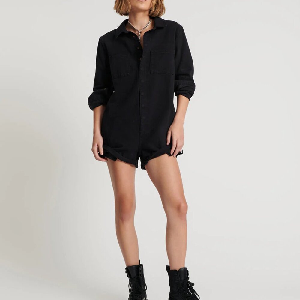 Free People x OneTeaspoon ONYX BLACK PROPHECY JUMPSUIT BLACK